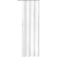 Porte Coulissante Pliante pour Intèrieur en PVC 80 cm X 203 cm Blanc - blanc