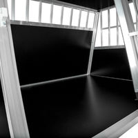 Cage de Transport pour Chien Double en Aluminium 104 cm x 90,5 cm x 69 cm Noir - noir