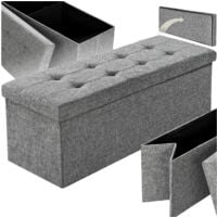 Banc Tabouret Coffre de rangement Pliable Polyester