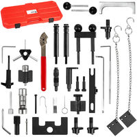 Coffret 34 Pièces d'outils de Calage Distribution Moteur pour Audi Seat Skoda Volkswagen - noir