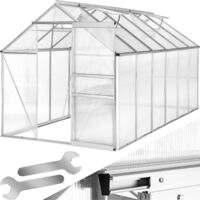 Serre de jardin 5,85 mÂł sans fondation avec fenĂŞtre en aluminium blanc