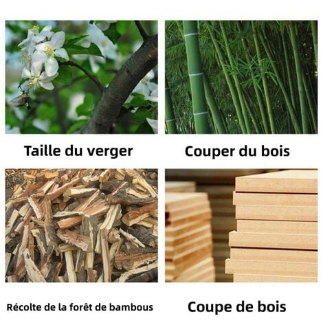 Tronçonneuse à batterie  8 pouces sans balais 2 piles 3.0Ah Outils de coupe pour le travail du bois