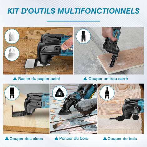 Kit Outil Oscillant Sans Fil WORKPRO 20V 6 Vitesses - Sans Balais - Batterie Incluse - Neuf