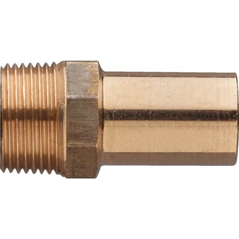 Manchon bronze M Ø 3/4x22 à sertir - filetage R (1/2)