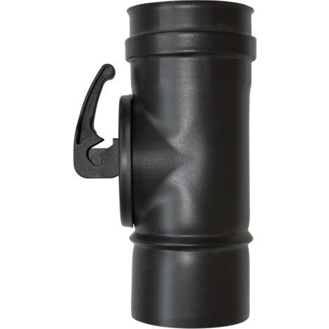 Sivac – Té avec trappe de nettoyage 80mm – Acier non corrosif – Accès facile pour ramonage – Raccord fumisterie durable