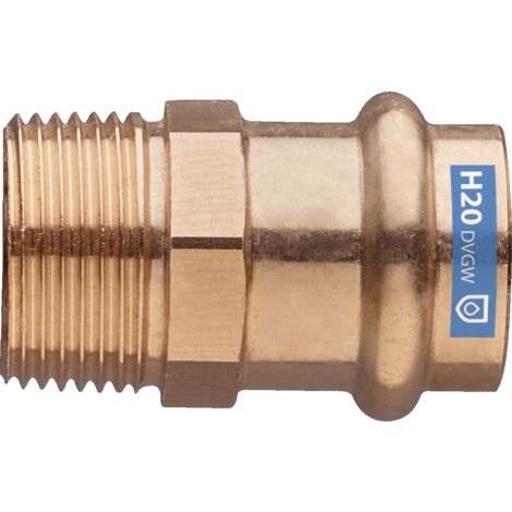 Manchon bronze F Ø 3/4x15 à sertir - filetage R (1/2)