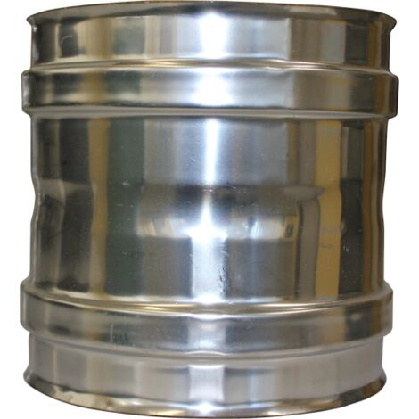 Sivac – Manchette femelle/femelle inox 200 mm – Raccord fumisterie simple paroi – Connexion durable pour évacuation des fumées (1/2)