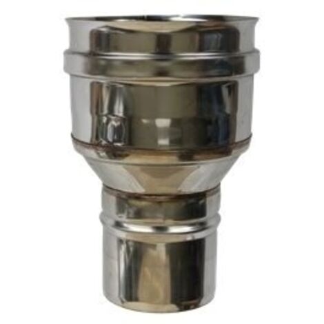 Sivac – Réduction simple paroi inox – Diamètre 100 mm mâle – 140 mm femelle – Raccord fumisterie pour installations professionnelles