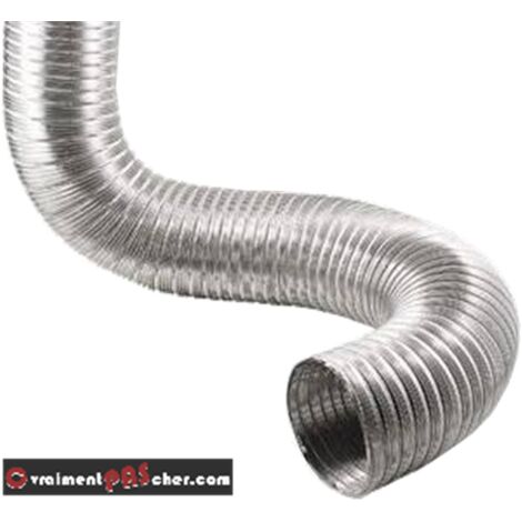 Sivac – Gaine VMC aluminium extensible Ø 80 mm – Longueur de 0,6 à 3 m – Pour systèmes de ventilation et d'extraction d'air