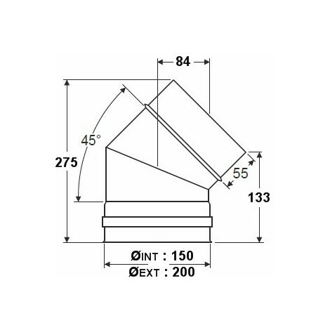 Bouchon de condensation double paroi Inox - Diamètre int/ext: 150-200