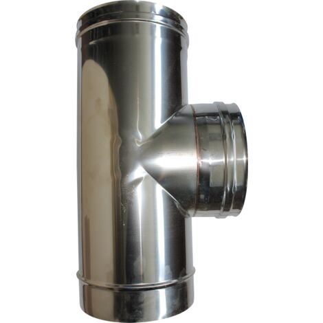 Té à 90° femelle simple paroi inox - Ø 100