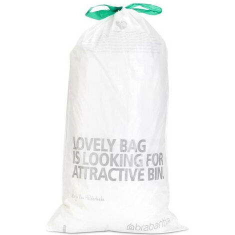 Lot de 40 sacs poubelle PerfectFit H blanc 50-60 litres Brabantia blanc