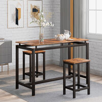 Dinning Table Set, Breakfast Bar Table set with 2 Bar Stools for Kitchen, Living Room, Party Room