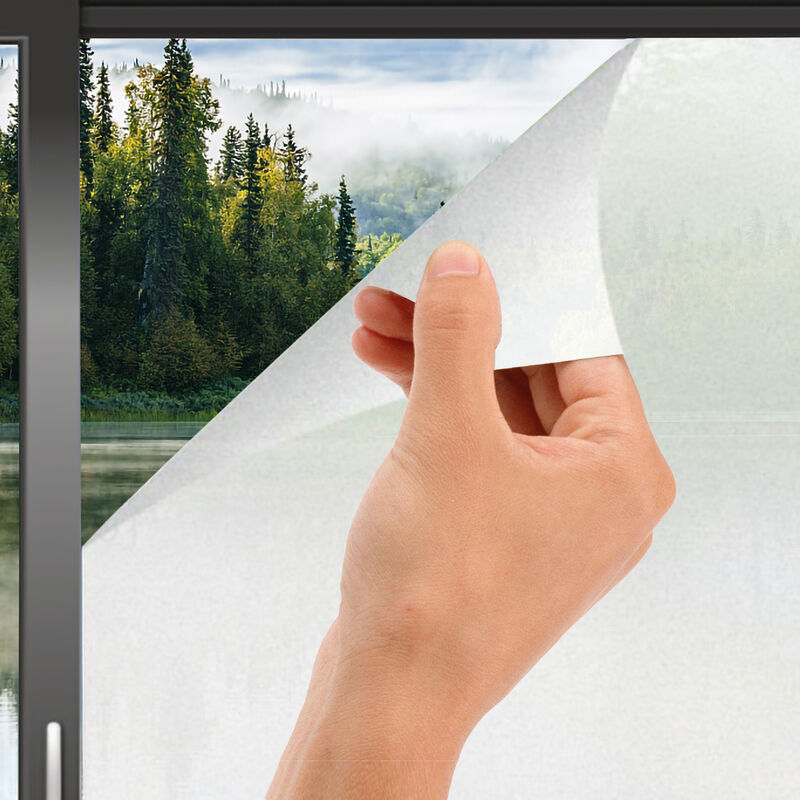 VINGO Spiegelfolie Fensterfolie 90x200cm Sichtschutzfolie Sonnenschutzfolie  Statisch Haftende Folie Fenster Matt
