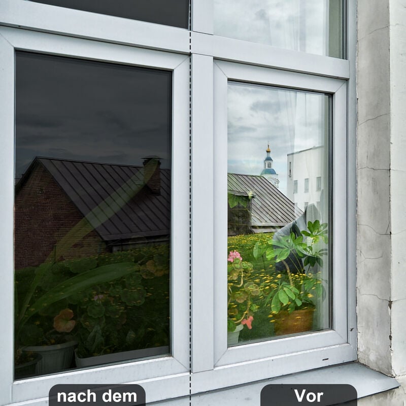 VINGO Spiegelfolie Fensterfolie 60x200cm Sichtschutzfolie