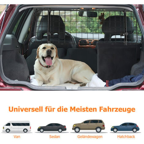 VINGO hundegitter auto Nimm 3 stacheldraht verstellbare Breite verstellbar  von 90-145 cm Für hunde schwarz