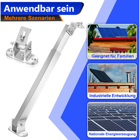Verstellbare Halterung Solar- & PV-Montagesysteme Photovoltaik Solarmodule Solarpanel Balkonkraftwerk Neigungswinkel 15° - 30°1 Paar