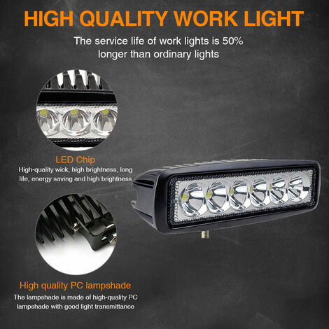 LED Arbeitsscheinwerfer 12V/24V - 1600 Lumen Nahfeld Scheinwerfer Für Traktor & LKW