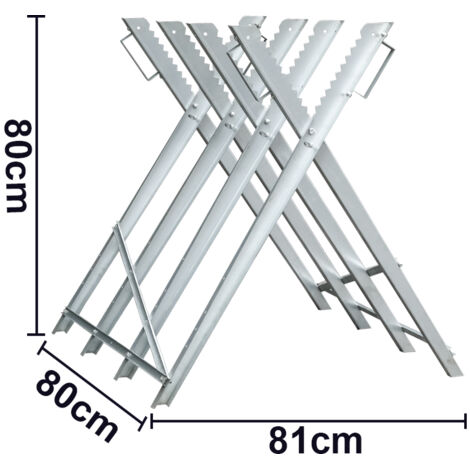 FIVMEN Sägebock Klappbar - Verzinkter Stahl Für Kettensägen & Handsägen