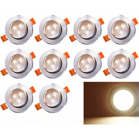 SSC-LUXon Dimmbarer Einbau-Spot Aus Glas & Alu, Schwarz, 4W LED, Warmweiß – Einbautiefe Nur 15 Mm