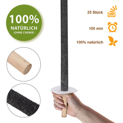 ACXIN Wachsfackeln 40 Stück - 100 Min Brenndauer Mit Langem Griff