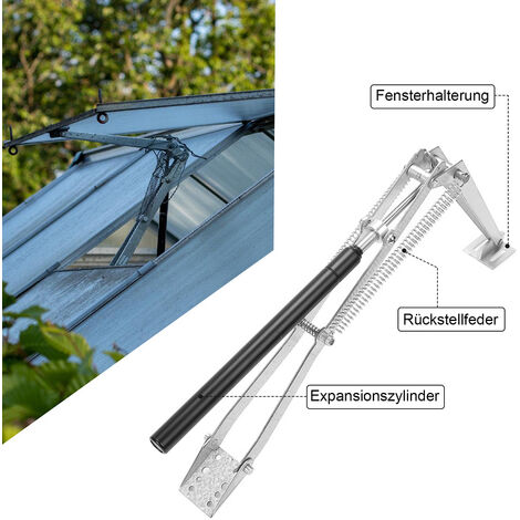 VINGO Gewächshaus Fensteröffner, 14 kg max. Hebekraft, Automatischer