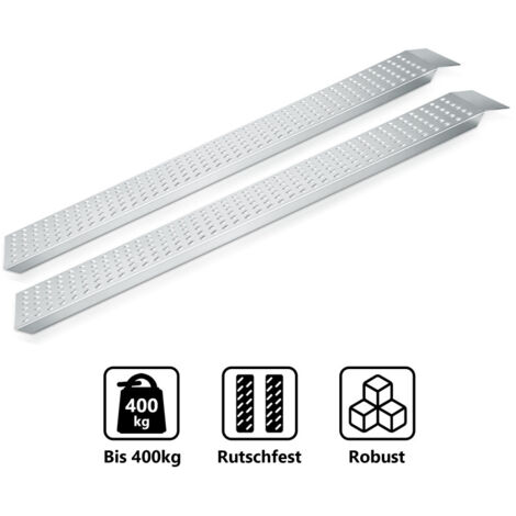 2 Stücke Auffahrrampe Stahl Laderampe 400kg Verladerampe Rampe
