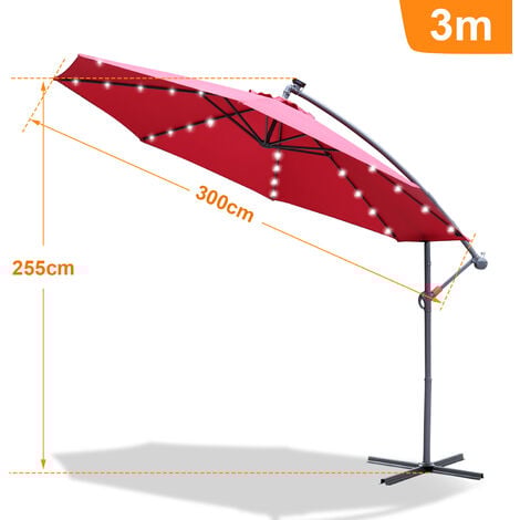 57+ Sonnenschirm 300 Cm Knickbar Mit Kurbel, Robuste