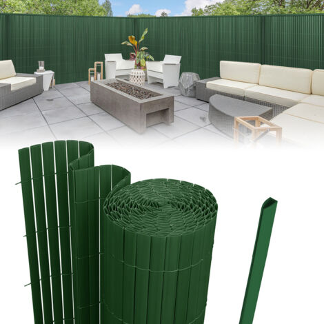 PVC Sichtschutzmatte 90 X 500 Cm – Grau, Wetterfest, Mit Kabelbindern, Für Balkon, Terrasse & Garten