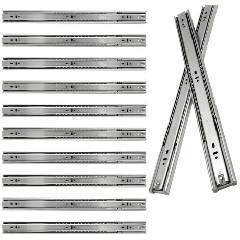 Schubladenschienen 45cm Vollauszug - 4 Paar Seitenschienen Für Schränke Bis 45kg