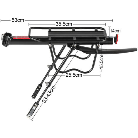 Fahrrad Gepäckträger Aus Aluminium – Hinten, Max. 9 Kg, Verstellbar Für Sattelstütze 22-32 Mm, Leicht & Stabil