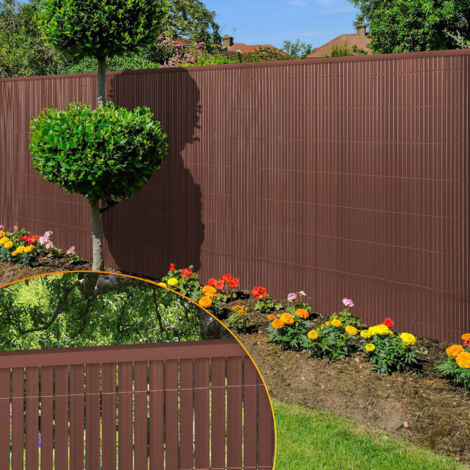 Balkon Sichtschutz 140x1250 Cm – UV-beständig, Braun, Mit Alu-Ösen & Befestigung