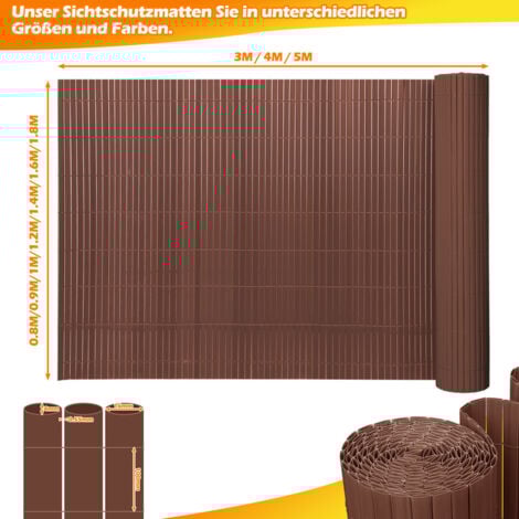 VINGO PVC Sichtschutzmatte Balkonsichtschutz , Sichtschutzzaun
