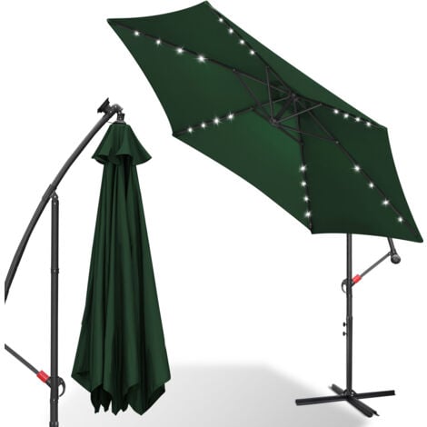 (Deactive)Alu Sonnenschirme mit LED 300cm mit kurbel UV Schutz 30