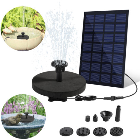 (Deactive)VINGO Solarpumpe 2.5W Solar Teichpumpe 220l/h Gartenteich