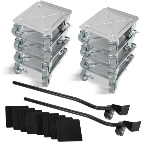 Froadp Transportroller Set 2er Pack - 150 Kg Tragkraft, 360° Räder, Erweiterbar