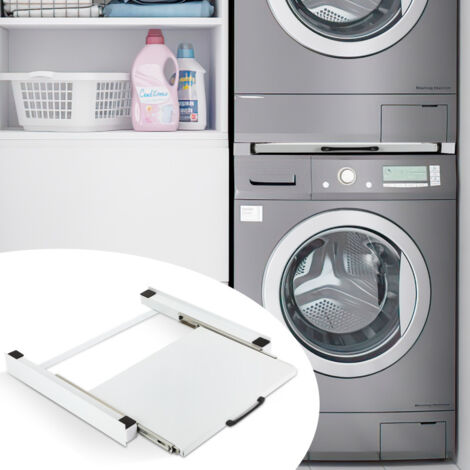 Zwischenbaurahmen Universal Stacking Kit Mit Anti-Kipp-Sockel – Für Waschmaschine, Trockner, Geschirrspüler, Grau