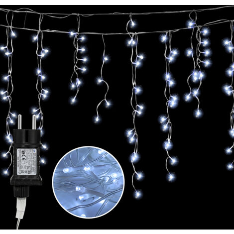 VINGO LED Eisregen Lichterkette Außen und Innen 600 LEDs 20m Deko LED