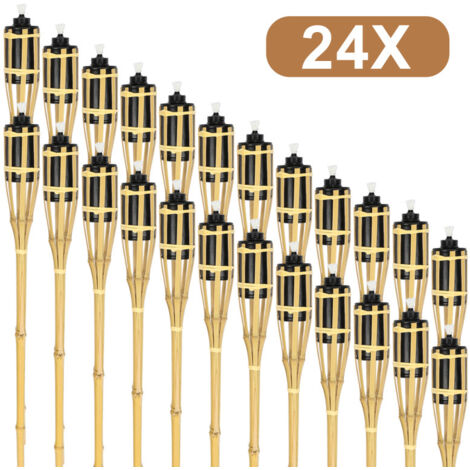 Citronella-Fackeln Aus Glas – 4 Stück, 150 Cm Höhe, Erdspieß, Mehrfarbig, Für Garten & Terrasse