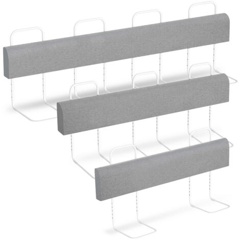 TATIVALO Bettgitter - Höhenverstellbarer Rausfallschutz Für Kinderbetten & Familienbetten, 50cm, 5-fach Verstellbar, Grau