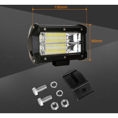 Fxlpower 2x 48W LED Flutlicht IP67 - 9-80V Arbeitsscheinwerfer Für LKW, Offroad, Baumaschinen
