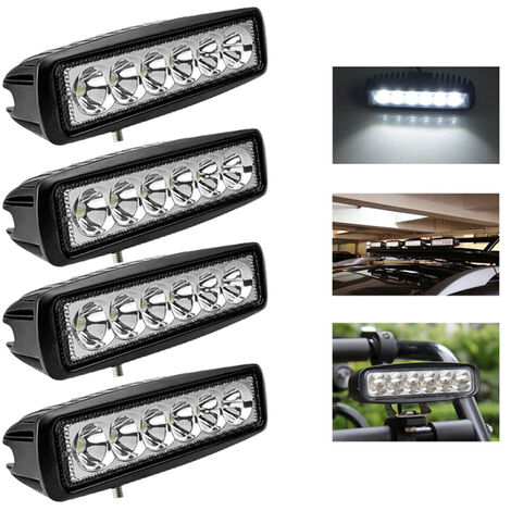 VINGO 4x18w LED Zusatzscheinwerfer Rechteckig IP67 Wasserdicht LED für  Jeep, SUV, Truck, Traktor
