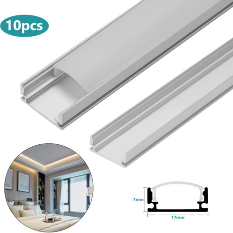 LED-Aluminiumprofil 6x1m U-Form Schwarz Wasserdicht Produktbild-Vorschau 2