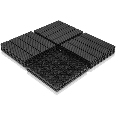 PEILU Kunstrasen Fliesen 30x30cm - Klick-System Für Balkon & Terrasse | 11-teiliges Set Für 1m²