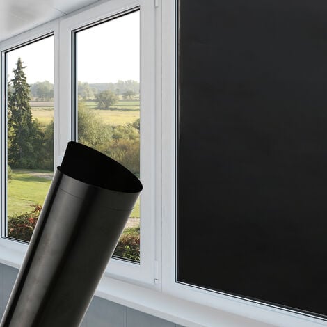 VINGO Spiegelfolie Fensterfolie 60x200cm Sichtschutzfolie Sonnenschutzfolie  Statisch Haftende Folie Fenster Schwarz