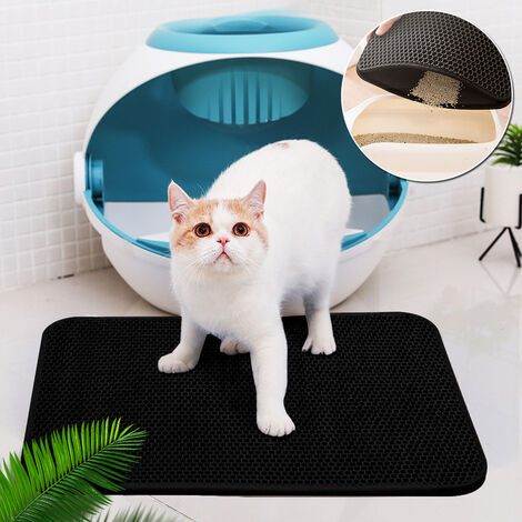 VINGO Katzenmatte Sonstiges Katzenzubehör Katzenklo Matte Katzen Toilette Vorleger Katzenstreu Matte 78×60cm