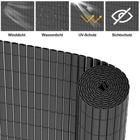 AEREY Balkon-Sichtschutz 140x800cm – Wind- Und UV-Schutz Für Terrasse, Garten & Pool In Anthrazit – Einfach Montierbar