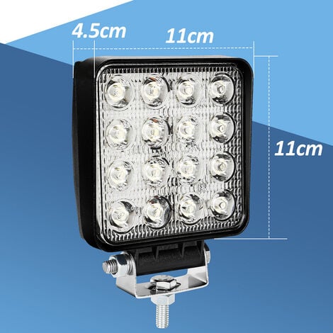VINGO Rechteck LED Arbeitsscheinwerfer IP67 Wasserdicht 12V 24V LED  Scheinwerfer für LKW,Offroad, SUV, ATV,traktor Rückfahrscheinwerfer 48W 4  Stück