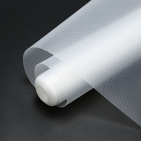 VINGO Schubladenmatte Einlegeböden Regale Antirutschmatte zuschneidbar 500  x 45cm,Transparentes Weiß