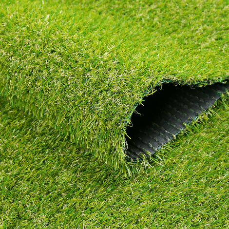 VINGO Kunstrasen Rasenteppich 200 x 100 cm Grün Grasmatte Fertigrasen
